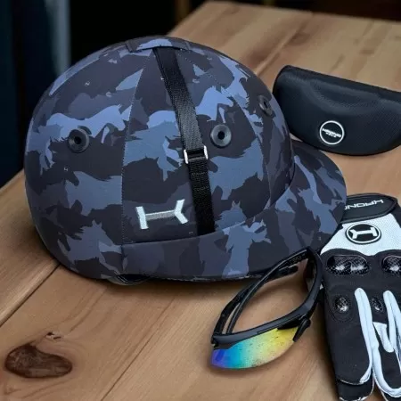 Casque Polo Camouflage Chevaux Casque Polo Camouflage Chevaux