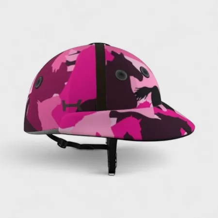 Casque Polo Camouflage Chevaux Roses Casque Polo Camouflage Chevaux Roses
