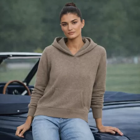 Sweat à capuche Chukka en cachemire Taupe Sweat à capuche Chukka en cachemire Taupe